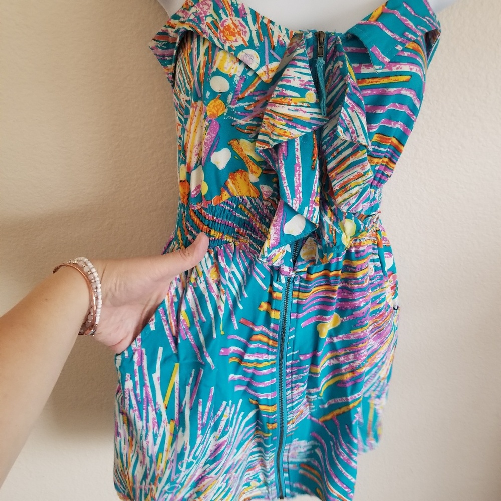 AKIRA multicolor starburst strap Dress small - Picture 4 of 9